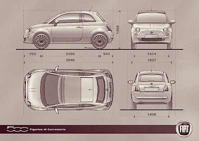 Fiat 500 dimensions inches Fiat 500 dimensions inches